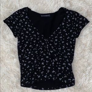 black gina brandy crop top